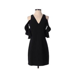 Devlin Ruffled Cold Shoulder Sheath Dress S